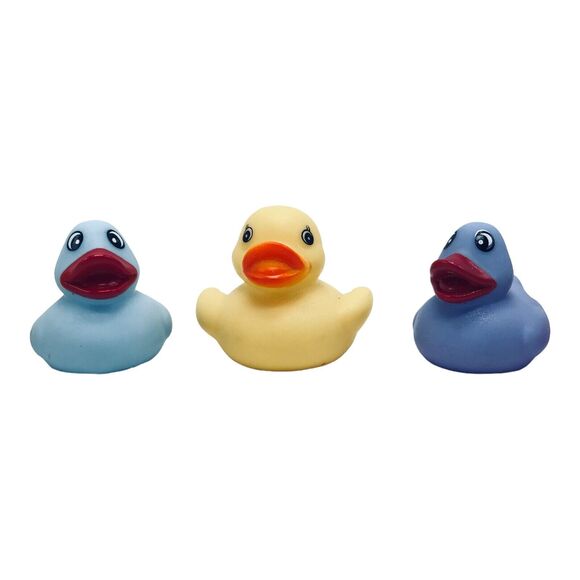 Set Of 3 Classic Rubber Duck Ducky Squirter Bath jeep cruise Ducking Favor blue - Picture 2 of 5